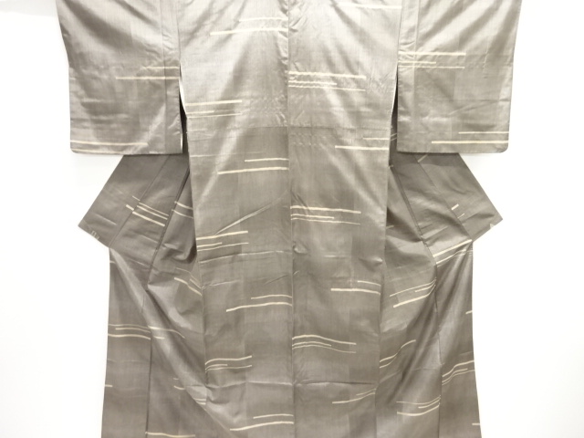 アンティーク　変わり横段織り出し手織り節紬着物